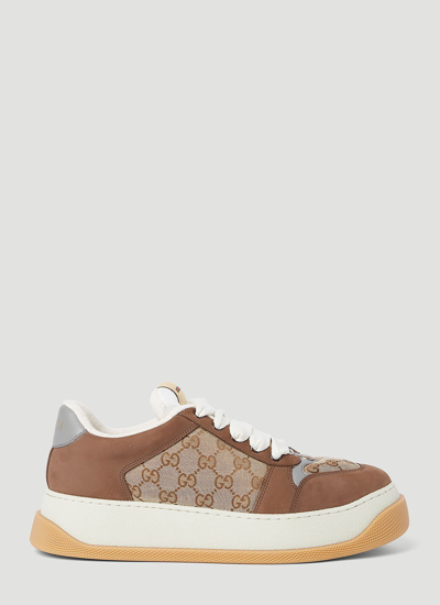 Gucci Screener Gg Sneakers In Brown