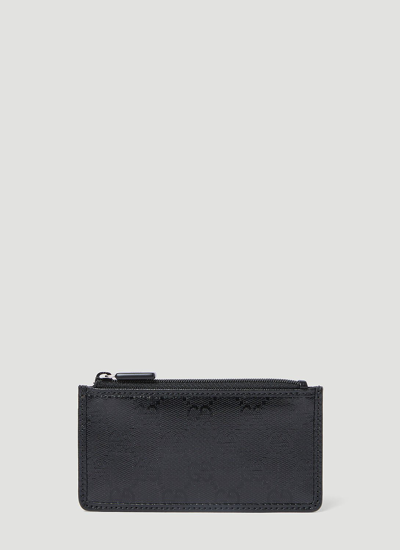 Gucci Gg Embellished Card Holder In Black