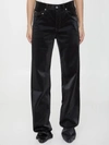 Saint Laurent Extra Long Jeans In Black
