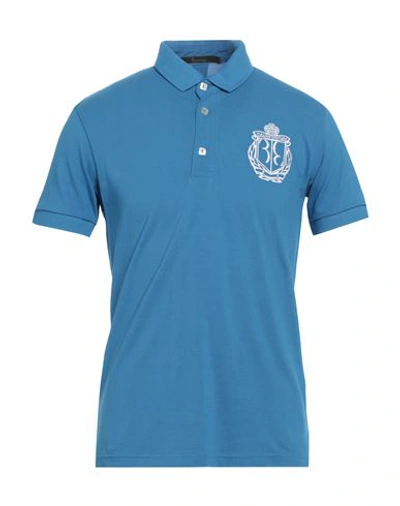 Billionaire Man Polo Shirt Bright Blue Size 4xl Cotton