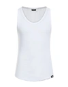 Dsquared2 Man Undershirt White Size M Cotton, Elastane