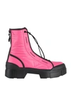 Vic Matie Vic Matiē Woman Ankle Boots Fuchsia Size 11 Textile Fibers In Magenta