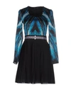Byblos Woman Mini Dress Deep Teal Size 4 Silk, Viscose, Elastane, Polyester In Green