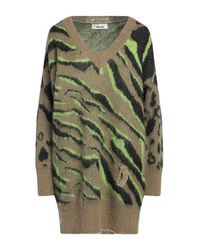 Dimora Woman Sweater Military Green Size 8 Acrylic, Mohair Wool, Polyamide