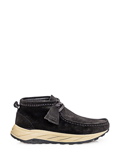 Clarks Wallabee Boots In Black Sde