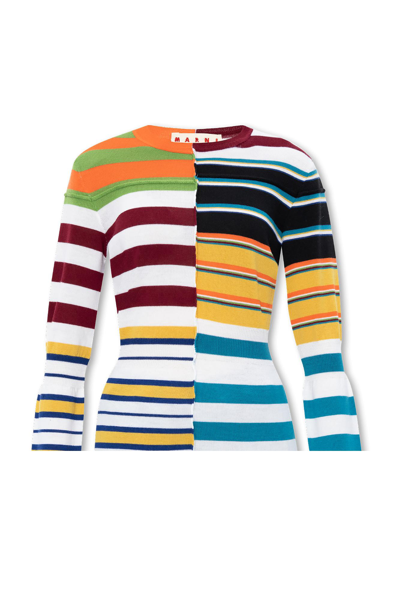 Marni Multicoloured Stripes Sweater In Assorted