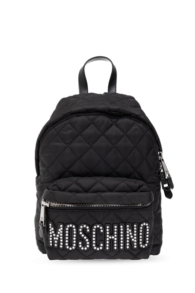 Moschino Backpack With Logo In Black