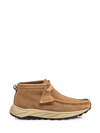 Clarks Camel Suede Wallabee Eden Ankle Boots In Dark Sand Suede