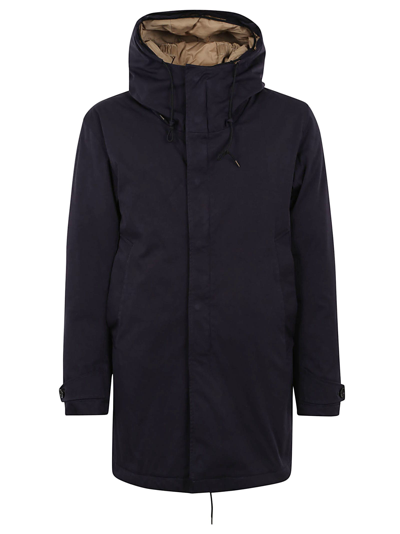 Ten C Zip-up Hooded Coat In Black