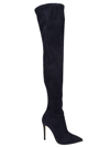 Casadei Blade 115mm Stretch-leather Boots In Prussian