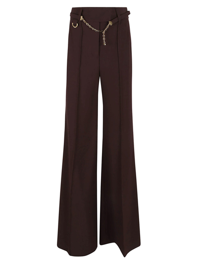 Zimmermann Luminosity Wide-leg Tailored Pants In Brown