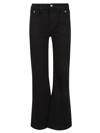 7 For All Mankind Modern Dojo High-rise Flared Jeans In Black