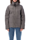 Canada Goose Mens Graphite Macmillan Funnel-neck Twill-down Parka Jacket In Coastal Grey