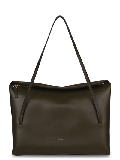 Wandler Joanna Leather Tote Bag In Green