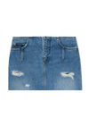 Dolce & Gabbana Distressed-effect Denim Miniskirt In Blue