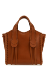 Chloé Brown Leather Small Mony Handbag In Marrone
