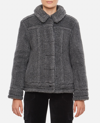 Max Mara Teddino Biker Short Coat In Grey
