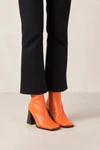 Alohas South Leather Ankle Boot In Pomelo Orange