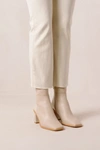 Alohas West Cape Leather Ankle Boot In Cream