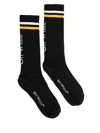 Off-white Black Stripe Socks In Black