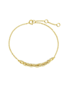 Sterling Forever Harley Cz Interlocking Chain Bracelet