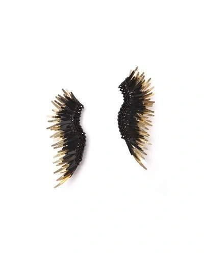Mignonne Gavigan Madeline Beaded Statement Earrings, Black/golden