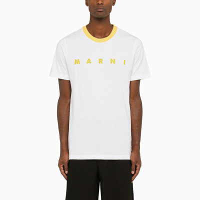 Marni Logo-print Cotton T-shirt In White