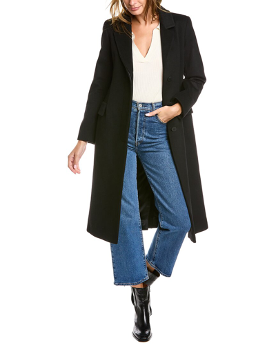 Fleurette Wool Coat In Black