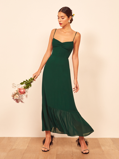 reformation emerald green dress Emersyn In Adornment:Unembellished Homemade Blue Cheese Dressing baby girls christmas tree sets Midi dress The Gavin Is Fitted