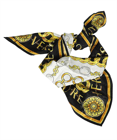Versace Jeans COUTURE Foulard Donna Nero Foulard con logo all-over e  fantasia baroque UNI at  Women's Clothing store