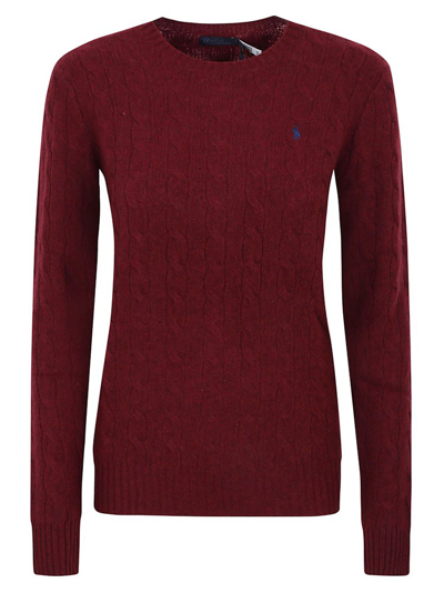 Polo Ralph Lauren Polo Pony Cable-knit Jumper In Red