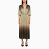 Costarellos Ellery Pleated Lurex Gown In Metal