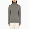 Jil Sander Grey Regular Wool Turtleneck In Grey