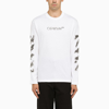 Off-white Off White™ White Long Sleeved T Shirt In Black