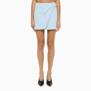 Wardrobe.nyc Asymmetric High-waisted Miniskirt In Blue