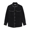 Iro Womens Bla01 Danil Contrast Top-stitch Denim Shirt