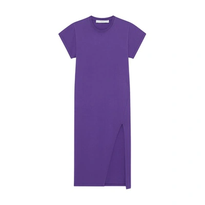 Iro Womens Pur15 Litonya Loose-fit Midi Cotton T-shirt Dress In Purple