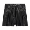 Iro Womens Bla01 Paoli Belted Leather Shorts