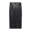 Iro Womens Bla01 Nadia High-rise Straight-cut Leather Midi Skirt In Black