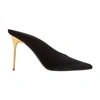 Balmain Women's Ruby Pointed Toe High Heel Mules In Black