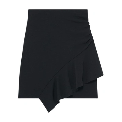 Iro Short Skirt With Ruffles Clea In Black