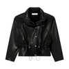 Iro Serian Drawstring-waist Leather Jacket In Bla01