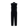 Iro Bilae Embellished Denim Jumpsuit In Black