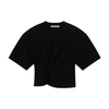 Iro Garcia Tie-knot Cotton-blend T-shirt In Black
