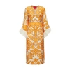 La Doublej The Kaftan (with Feathers) In Va_va_gold