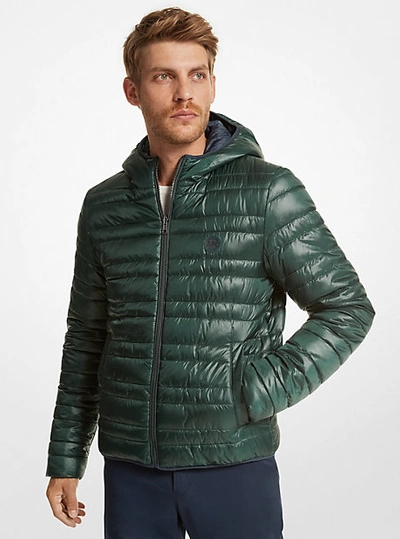 Michael Kors Sustainable Rev Lw Puffer In Green