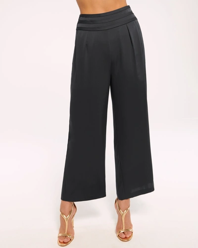 Ramy Brook Joss Cropped Wide Leg Pant In Black