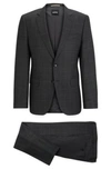 HUGO BOSS SLIM-FIT SUIT IN CHECKED STRETCH WOOL
