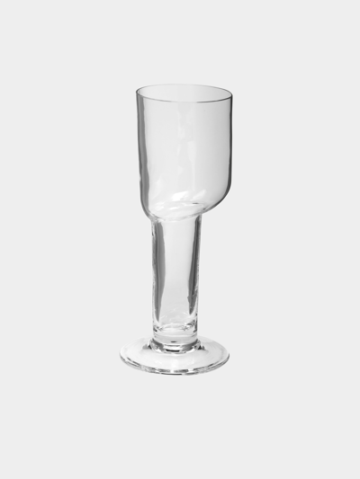Carlo Moretti Asymmetric Murano Wine Glass In Transparent