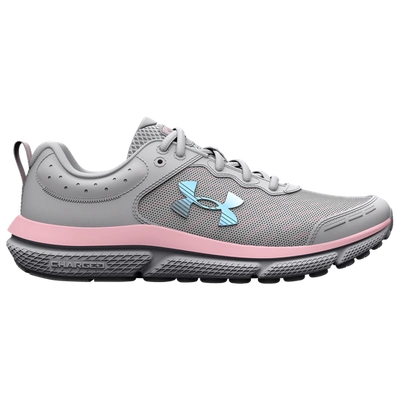 Under Armour Kids' Girls  Charged Assert 10 In Grey/pink/pink